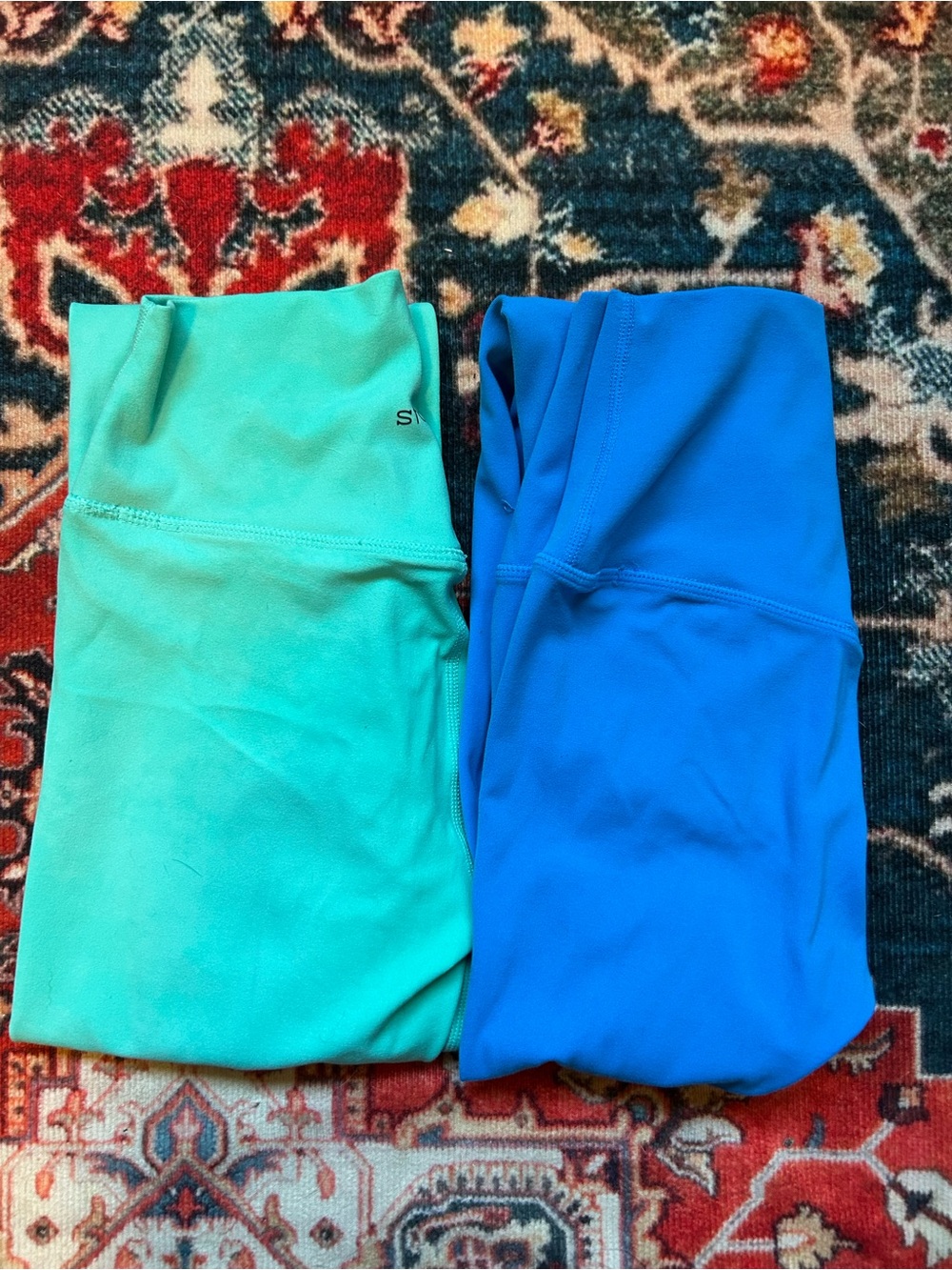 Stori Active Leggings Set in Teal and Blue